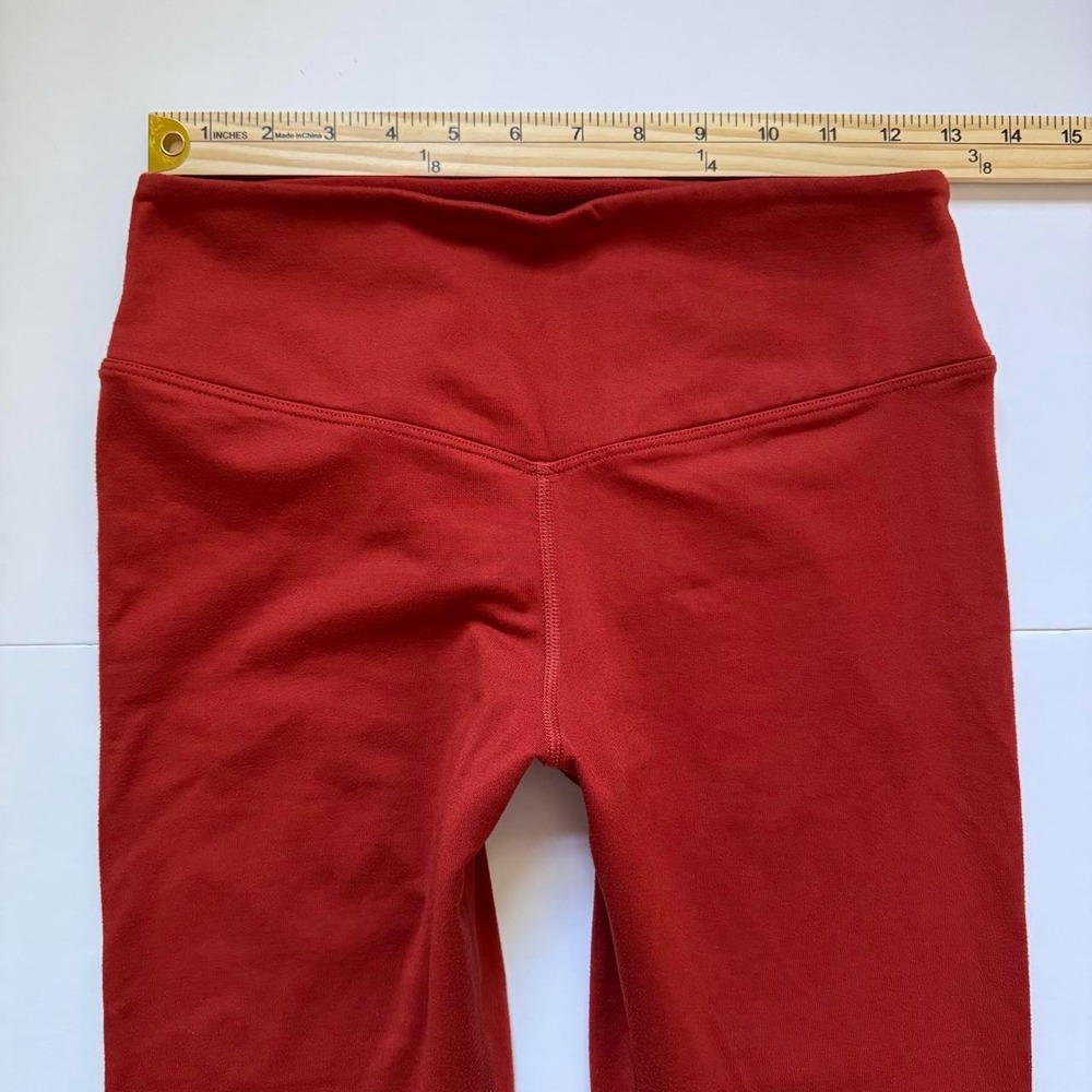 Victorias Secret PINK Cozy Leggings Rust Orange Burgundy Logo Medium - Picture 6 of 8